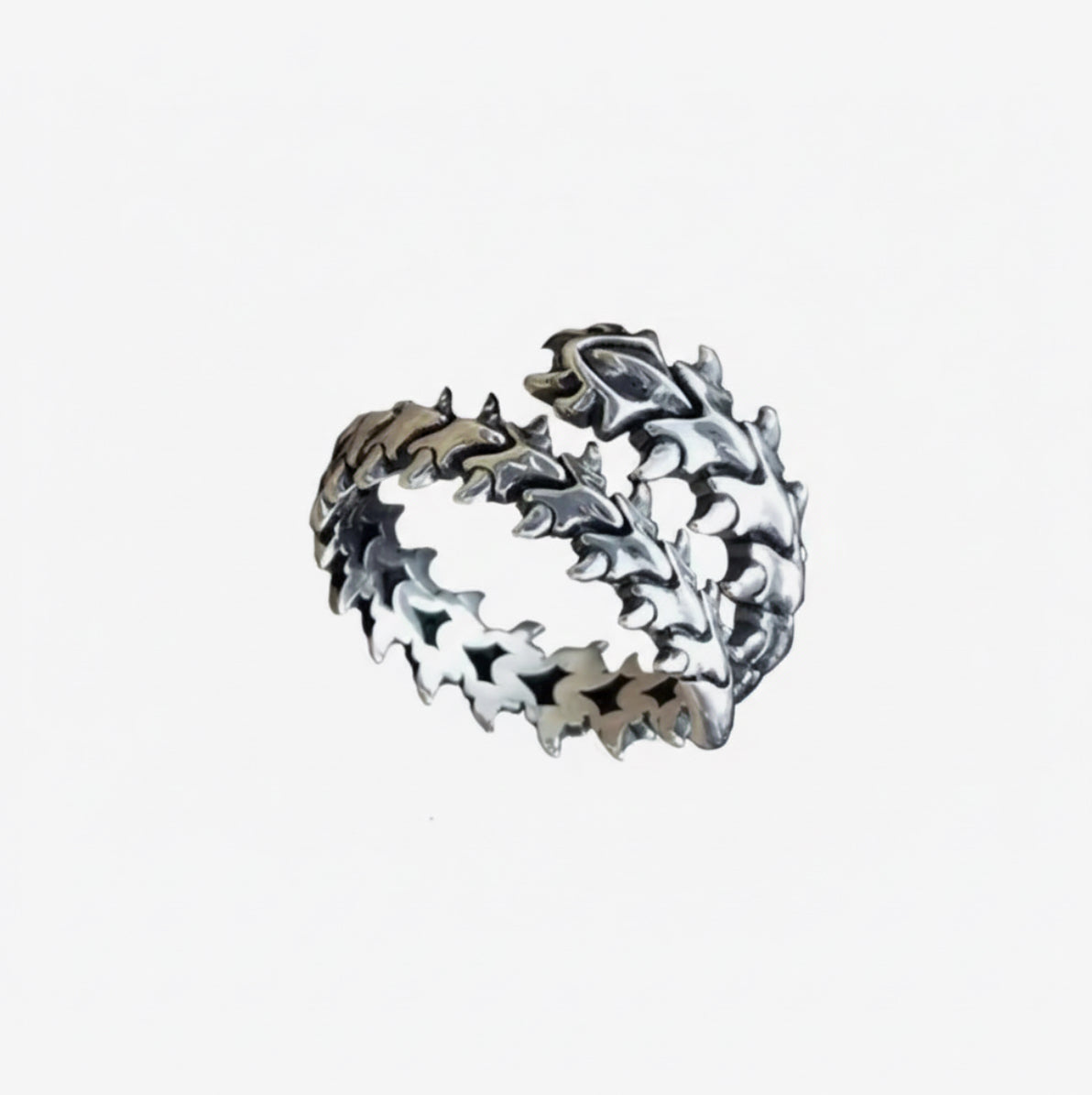 Ornate Silver Leaf Ring