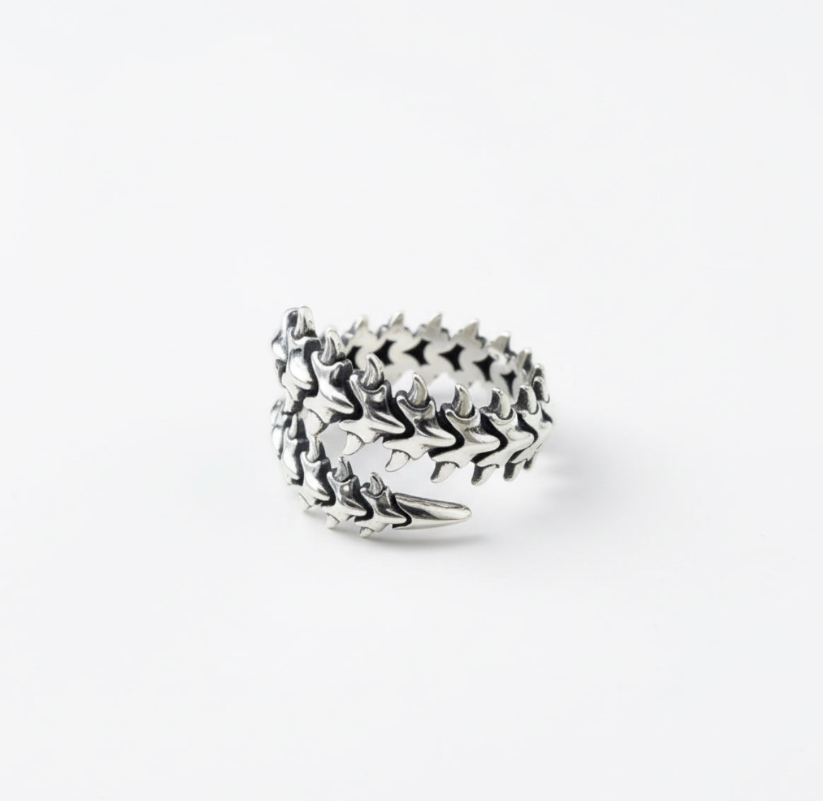 Ornate Silver Leaf Ring