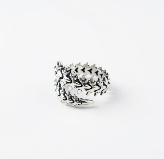 Ornate Silver Leaf Ring