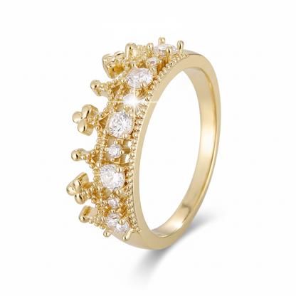Royal Crown Ring - Sterling Silver & Gold
