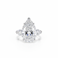Pear-Shaped Diamond Three-Stone Engagement Ring