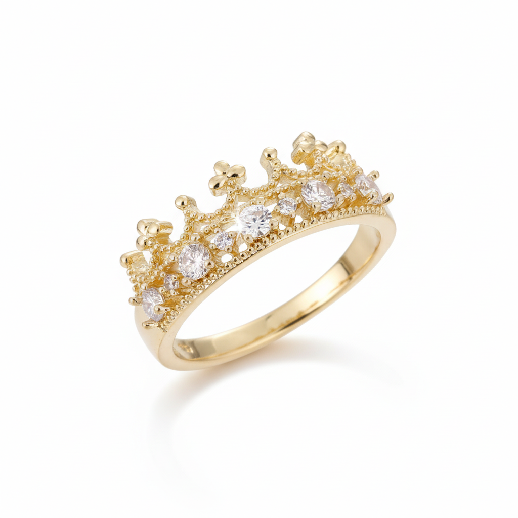 Royal Crown Ring - Sterling Silver & Gold