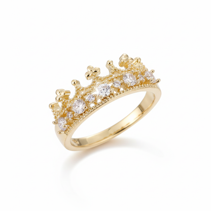 Royal Crown Ring - Sterling Silver & Gold