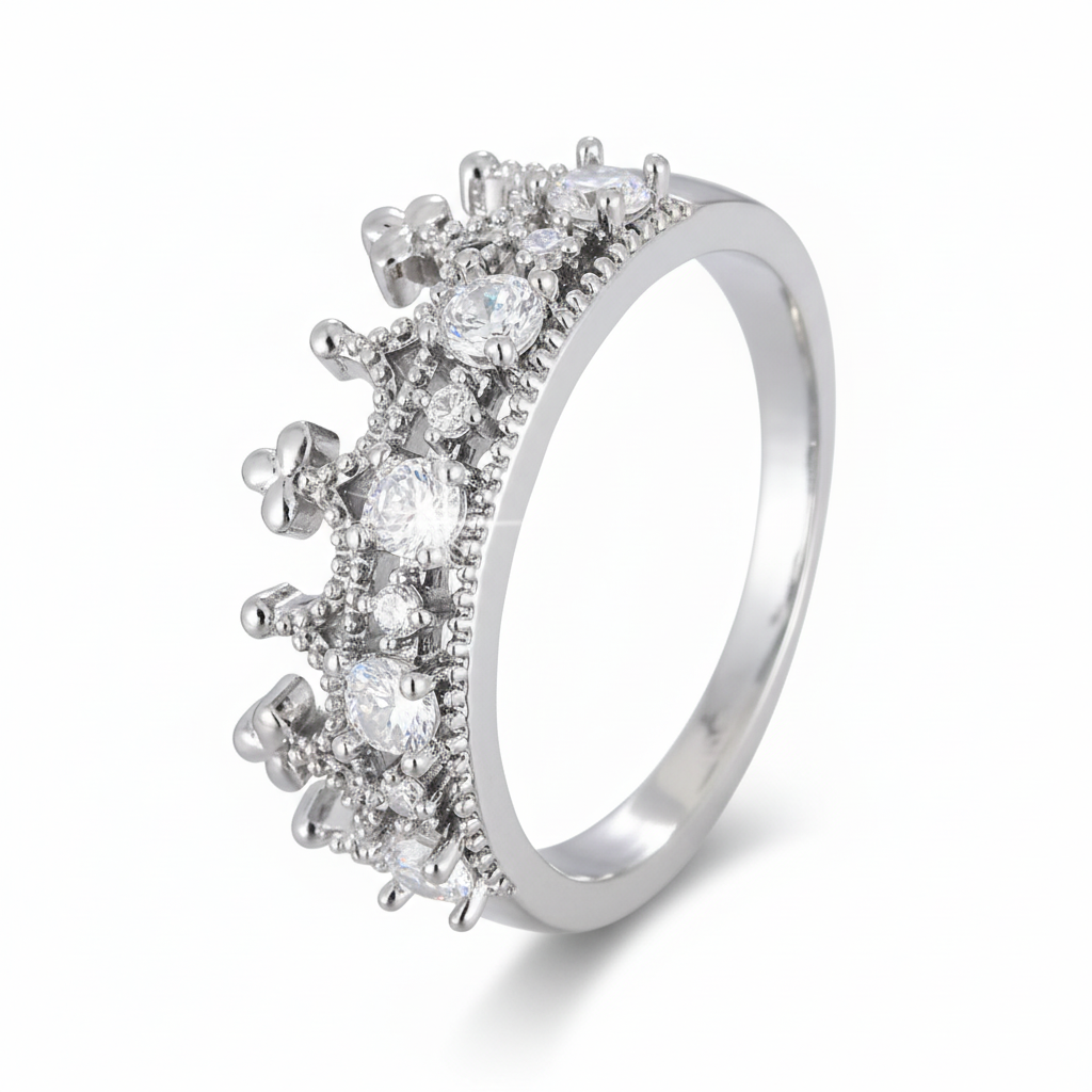 Royal Crown Ring - Sterling Silver & Gold